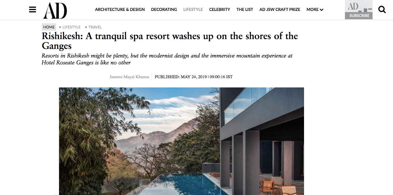 A tranquil spa resort washes up on the shores of the Ganges