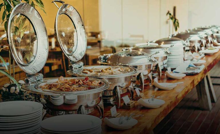 Commissary catering table